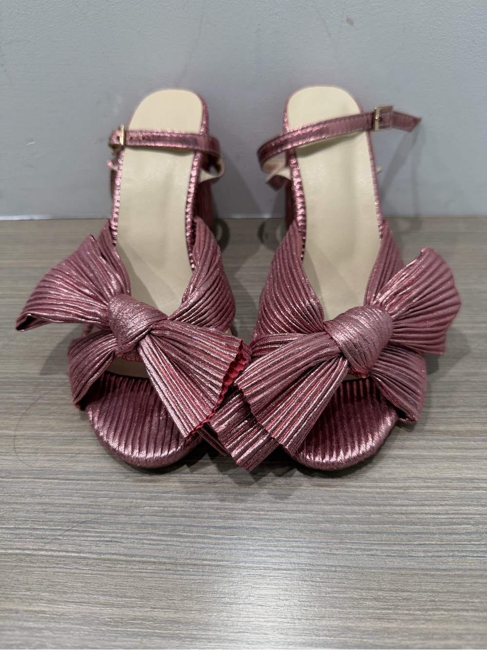 Amazon Faux “Loeffler Randall” sandaled heels.